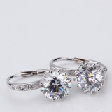 Charming Lady Hoop Earrings Made of 925 Silver and 5A Czs